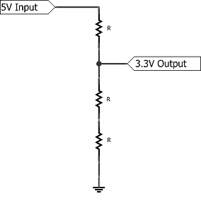 Resistor network - 5v to 3.3v