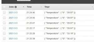 Data entry from aws Iot to dynamoDB - send sensor data to cloud