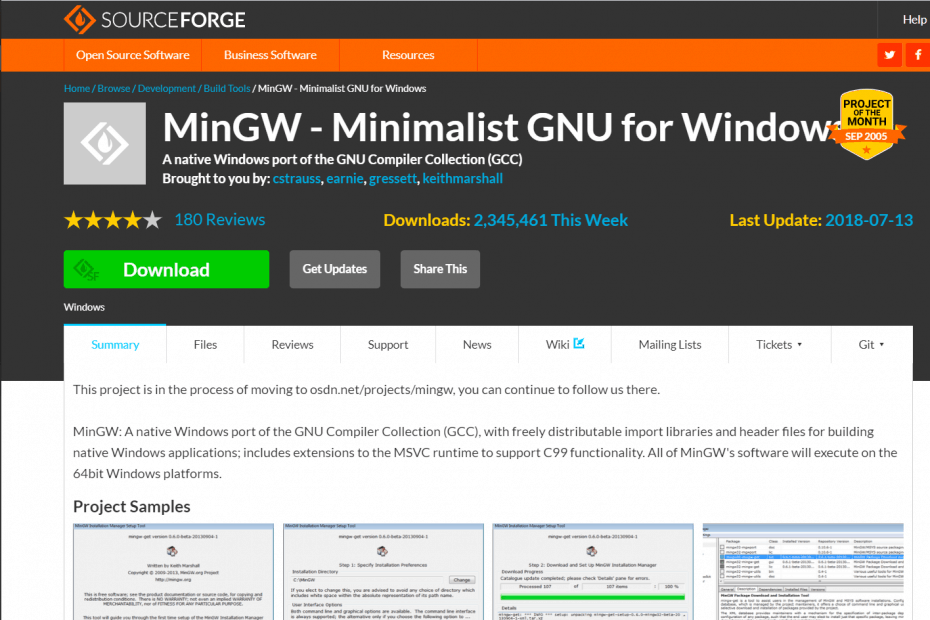 download mingw for windows 10