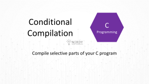 conditional compilation in C